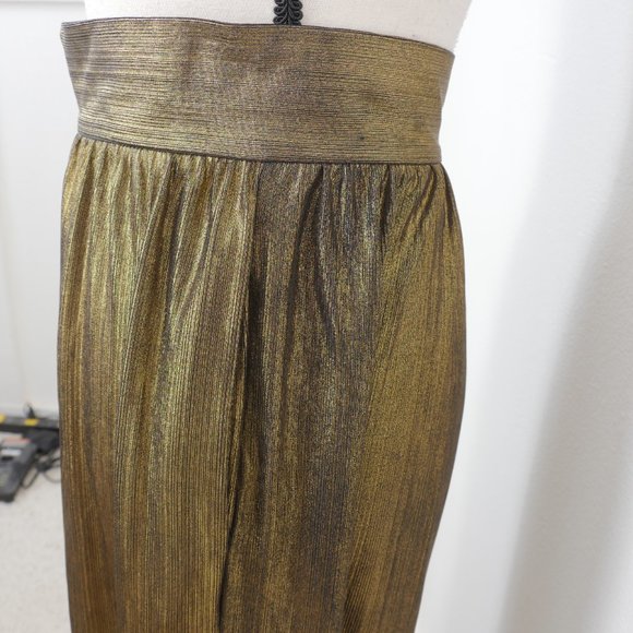 FKSP Made in Los Angeles Gold Black Metallic High Waist Wide Leg XS Disco Pant - Picture 6 of 11